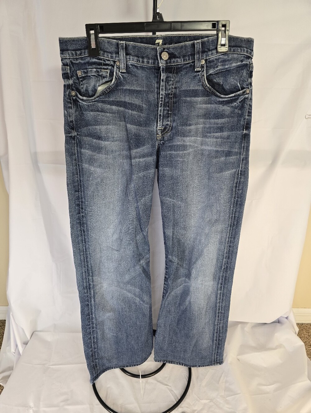 7 For All Mankind Men’s Austyn Relaxed Straight Jeans Button Fly size 33
